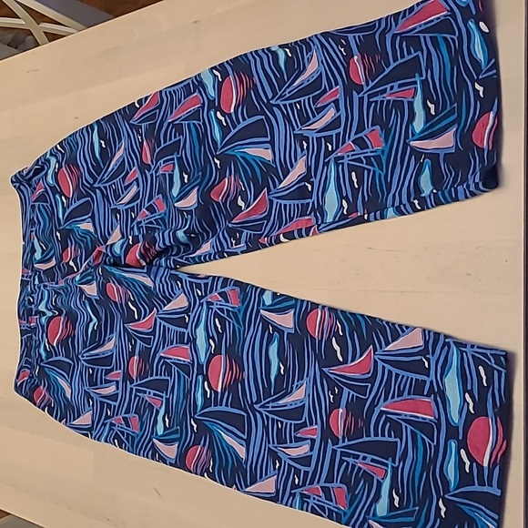 NWOT TALBOTS 100% Cotton Sailboat Themed Coastal Pants with Pockets - Picture 8 of 15